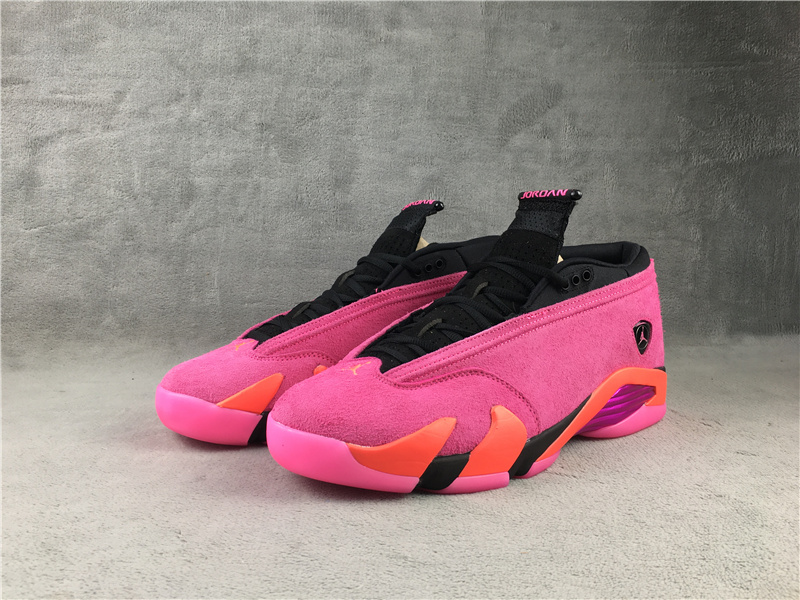 New Air Jordan 14 Low Pink Black Shoes